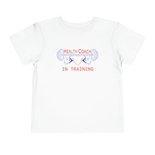 Load image into Gallery viewer, Health Coach in Training muscle barbell heart Toddler Short Sleeve Tee
