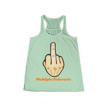 Load image into Gallery viewer, Middle Finger Multiple Sclerosis Women&#39;s Flowy Racerback Tank
