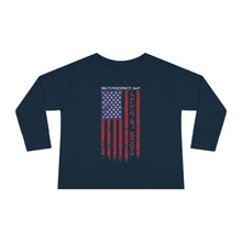 Load image into Gallery viewer, Independence Day USA Flag July 4th 2024 Toddler Long Sleeve Tee
