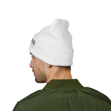 Load image into Gallery viewer, ISNR Classic Cuffed White Beanie - Embroidered
