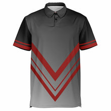 Load image into Gallery viewer, Golf V Red &amp; Black Polo Shirt - AOP
