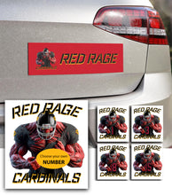 Load image into Gallery viewer, Car Magnets - Cardinals Red Rage Personalized Fan Magnet
