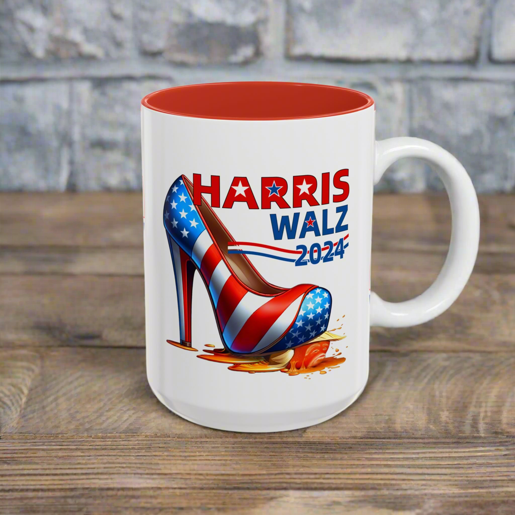 Harris Walz 2024 Accent Coffee Mug (11, 15oz)