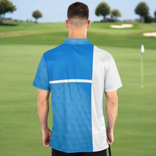 Load image into Gallery viewer, Golf Ball Blue &amp; White Polo Shirt - AOP
