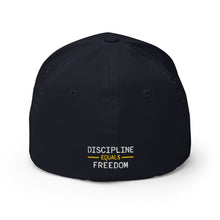 Load image into Gallery viewer, Health Coach Heartbeat discipline equals freedom Flex Fit Structured Twill Cap
