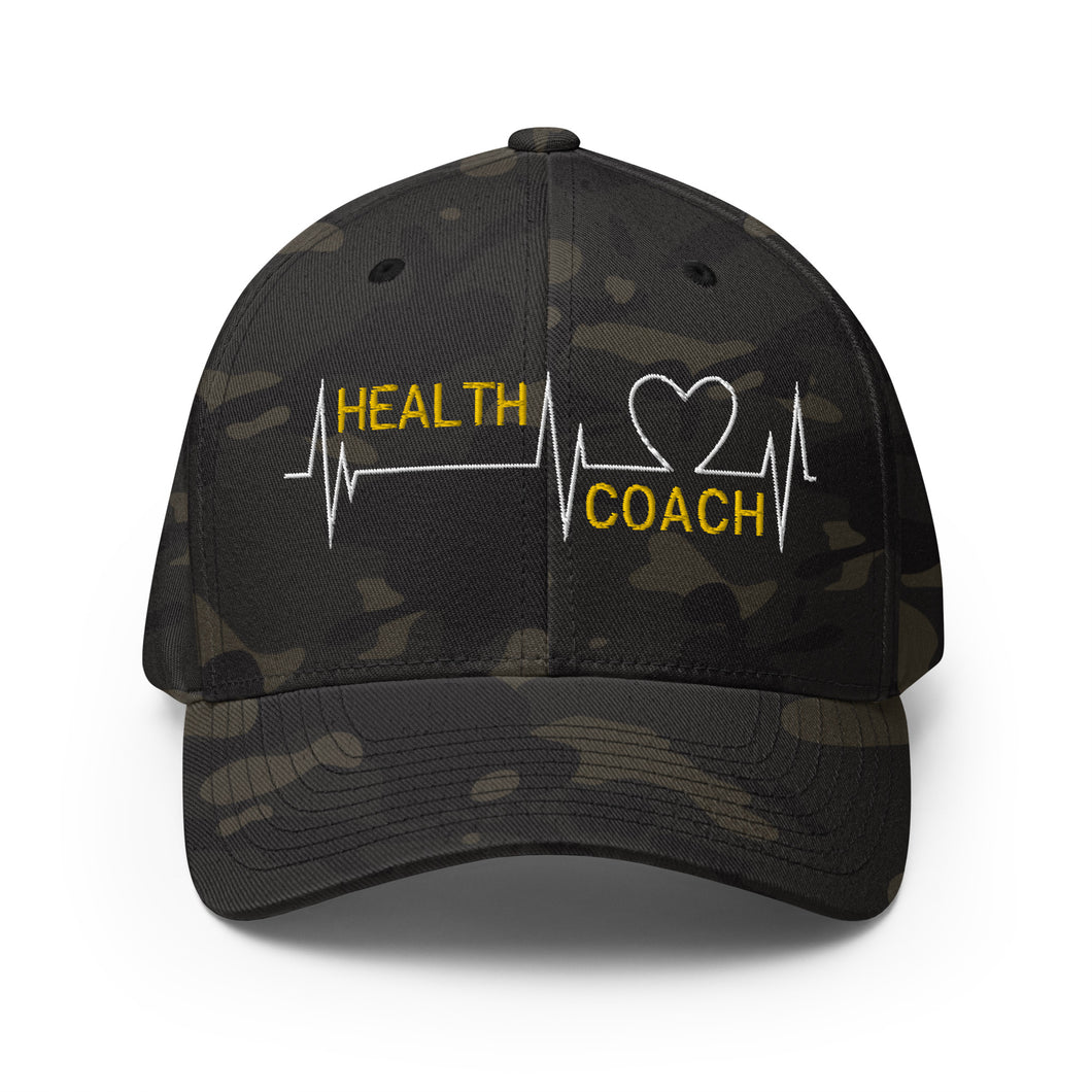 Health Coach Heartbeat discipline equals freedom Flex Fit Structured Twill Cap