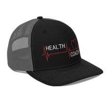 Load image into Gallery viewer, Health Coach Heartbeat Trucker Cap
