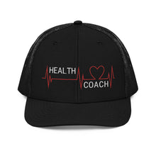 Load image into Gallery viewer, Health Coach Heartbeat Trucker Cap
