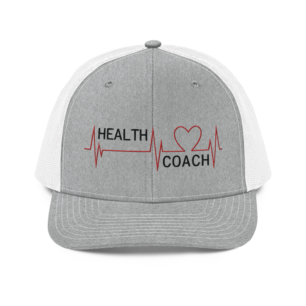 Health Coach Heartbeat Trucker Cap