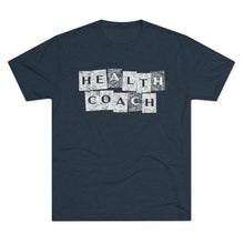 Load image into Gallery viewer, Health Coach Grunge Panels Motivational Men&#39;s Tri-Blend Crew Tee
