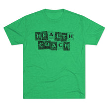 Load image into Gallery viewer, Health Coach Grunge Panels Motivational Men&#39;s Tri-Blend Crew Tee
