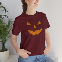 Load image into Gallery viewer, Halloween Pumpkin Face Unisex Jersey Short Sleeve Tee
