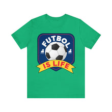 Load image into Gallery viewer, Futbol Is Life Unisex Jersey Crew Neck T-shirt
