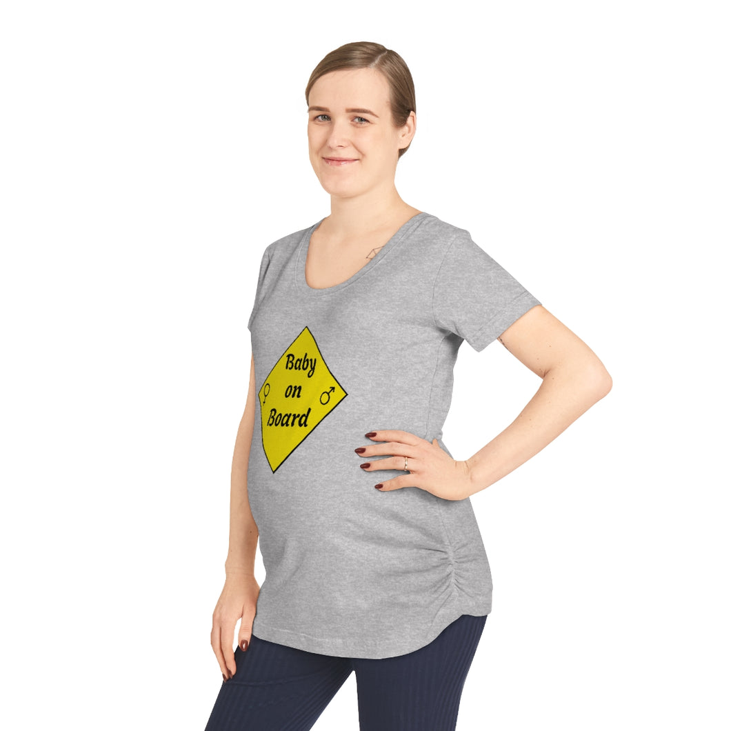 Baby on Board Street Sign Male Female Women's Maternity Tee