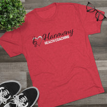 Load image into Gallery viewer, Harmony Health Coaching Unisex Tri-Blend Crew Tee
