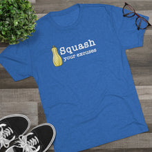 Load image into Gallery viewer, Squash your Excuses Men&#39;s Tri-Blend Crew Tee
