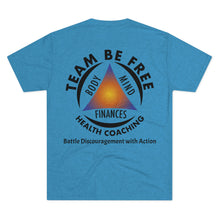 Load image into Gallery viewer, Team Be Free Health Coaching Men&#39;s Tri-Blend Crew Tee
