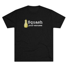 Load image into Gallery viewer, Squash your Excuses Men&#39;s Tri-Blend Crew Tee
