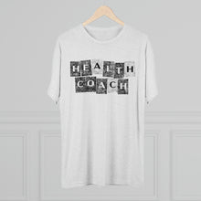 Load image into Gallery viewer, Health Coach Grunge Panels Motivational Men&#39;s Tri-Blend Crew Tee
