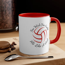 Load image into Gallery viewer, You Wish You Could Hit Like A Girl Accent Coffee Mug, 11oz

