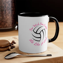 Load image into Gallery viewer, You Wish You Could Hit Like A Girl Accent Coffee Mug, 11oz

