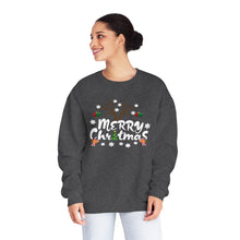 Load image into Gallery viewer, Merry Christmas Antlers Candy Canes Snowflake Unisex NuBlend® Crewneck Sweatshirt
