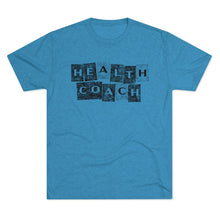 Load image into Gallery viewer, Health Coach Grunge Panels Motivational Men&#39;s Tri-Blend Crew Tee
