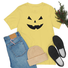 Load image into Gallery viewer, Halloween Pumpkin Face Unisex Jersey Short Sleeve Tee
