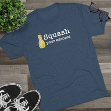 Load image into Gallery viewer, Squash your Excuses Men&#39;s Tri-Blend Crew Tee
