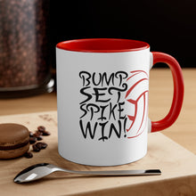 Load image into Gallery viewer, Bump Set Spike Win Accent Coffee Mug, 11oz
