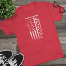 Load image into Gallery viewer, Transformational Health Coach Flag Unisex Tri-Blend Crew Tee
