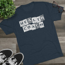 Load image into Gallery viewer, Health Coach Grunge Panels Motivational Men&#39;s Tri-Blend Crew Tee
