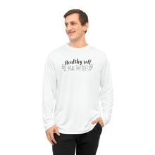 Load image into Gallery viewer, Healthy Self Heal Thy Self Motivational Unisex Performance Long Sleeve Shirt
