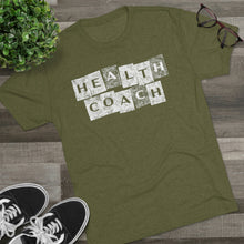 Load image into Gallery viewer, Health Coach Grunge Panels Motivational Men&#39;s Tri-Blend Crew Tee
