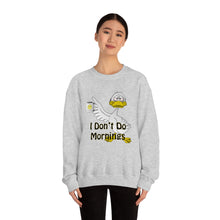 Load image into Gallery viewer, I Don’t Do Mornings Unisex Heavy Blend™ Crewneck Sweatshirt
