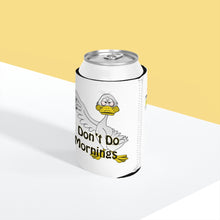 Load image into Gallery viewer, I Don’t Do Mornings Tried Duck drinking coffee Can Cooler Sleeve
