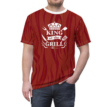 Load image into Gallery viewer, King of the Grill BBQ Fathers Day Unisex AOP Cut &amp; Sew T-shirt
