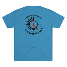 Load image into Gallery viewer, I Transform Lives Jetstream Health Coach Unisex Tri-Blend Crew Tee
