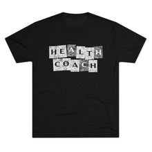 Load image into Gallery viewer, Health Coach Grunge Panels Motivational Men&#39;s Tri-Blend Crew Tee
