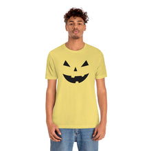 Load image into Gallery viewer, Halloween Pumpkin Face Unisex Jersey Short Sleeve Tee
