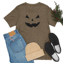 Load image into Gallery viewer, Halloween Pumpkin Face Unisex Jersey Short Sleeve Tee
