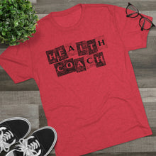 Load image into Gallery viewer, Health Coach Grunge Panels Motivational Men&#39;s Tri-Blend Crew Tee
