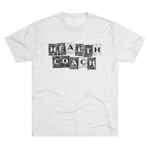 Load image into Gallery viewer, Health Coach Grunge Panels Motivational Men&#39;s Tri-Blend Crew Tee
