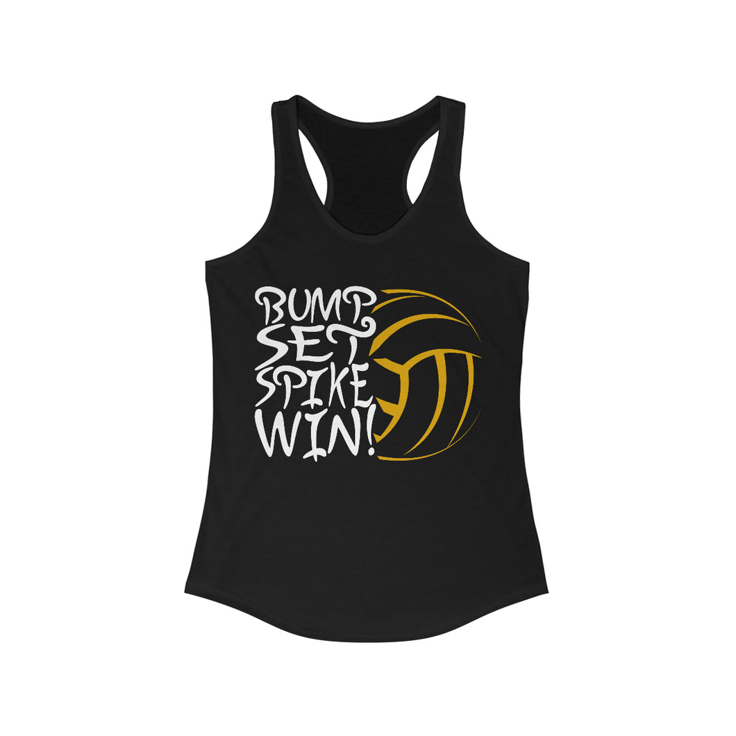 Volleyball Bump Set Spike Win Women's Ideal Racerback Tank