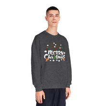 Load image into Gallery viewer, Merry Christmas Antlers Candy Canes Snowflake Unisex NuBlend® Crewneck Sweatshirt
