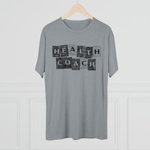 Load image into Gallery viewer, Health Coach Grunge Panels Motivational Men&#39;s Tri-Blend Crew Tee
