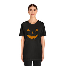 Load image into Gallery viewer, Halloween Pumpkin Face Unisex Jersey Short Sleeve Tee
