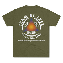 Load image into Gallery viewer, Team Be Free Health Coaching Men&#39;s Tri-Blend Crew Tee
