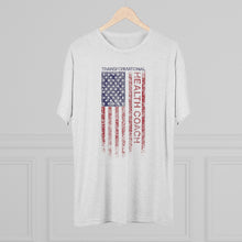 Load image into Gallery viewer, Transformational Health Coach Flag Unisex Tri-Blend Crew Tee
