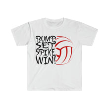 Load image into Gallery viewer, Bump Set Spike Win Volleyball Unisex Softstyle T-Shirt
